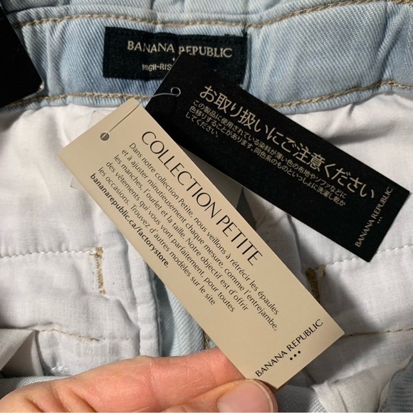 New Banana Republic Womens High Rise Paper Bag Jeans 29/8P Light wash BNWT - Picture 6 of 10